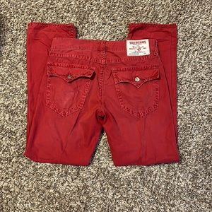 Men’s Red True Religion Jeans